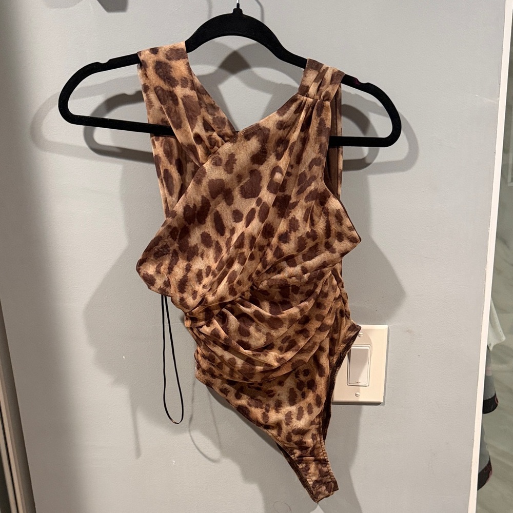 Zara Leopard Print Bodysuit